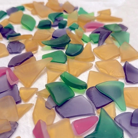 Vintage Colorful Sea Glass Pieces, 11oz Of Sea Glass Multi Color Misc Size - Picture 6 of 11